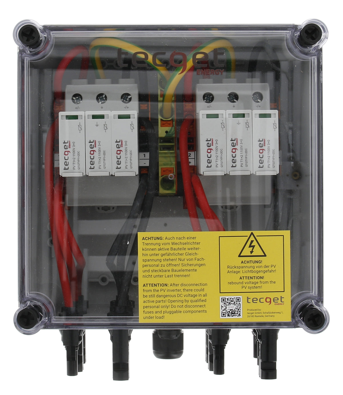 Tecget DC-Generatoranschlusskasten GAK V2 Typ 1+2, 2 MPP, MC4 (Lieferung ohne Stecker) - 500753