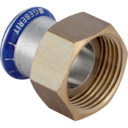 GEBERIT GE Mapress Edelstahl Uebergang mit UeWM aus Messing d15mm x G3/4 – 35032