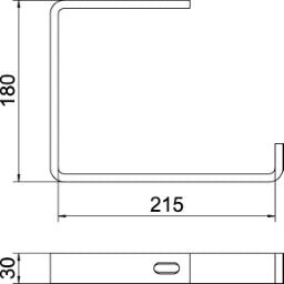 OBO Abhängebügel Flachstahl B200mm Stahl tau chfeuerverzinkt – 6363911