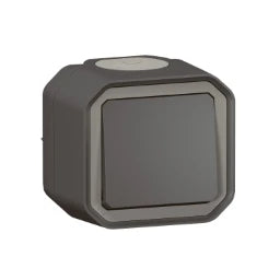 LEGRAND FR AP Taster 10 A, Steckklemmen (SL), IP 55, IK08, Anthrazit – 069790L