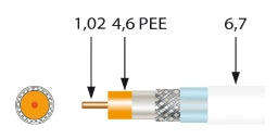 TELEVES Hochgeflechts-Koaxkabel A++ 1,0/4,6 mm 100 m Spule – 4138