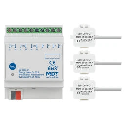MDT Energiezähler 3-fach 63 A, Wandlermess. 4TE REG, 230/400 V AC – EZ-0363.01