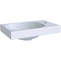 GEBERIT SANITAER Geberit Acanto HWB, asymmetrisch 400x250mm m HL rechts, o ÜL, weiß – 500.635.01.2