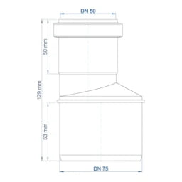 POLOPLAST PO Übergangsrohr POLO-KAL NG DN 75/50 – 02283