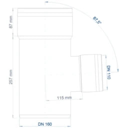 POLOPLAST PO Abzweig POLO-KAL XS DN 160/110/87Grad – 102244