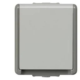 SIEMENS Schuko-Steckdose DELTA fläche IP44 AP dunkelgrau/hellgrau – 5UB4711