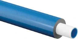 UPONOR Uponor Unipipe PLUS Rohr S10 25x2,5 WLS 035, weiß vorisoliert blau, Ring 50m – 1062183
