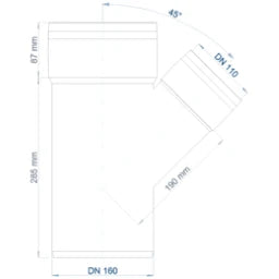 POLOPLAST PO Abzweig POLO-KAL 3S DN 160/110/45Grad – 102657