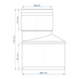POLOPLAST PO Übergangsrohr POLO-KAL XS DN 110/75 – 102285
