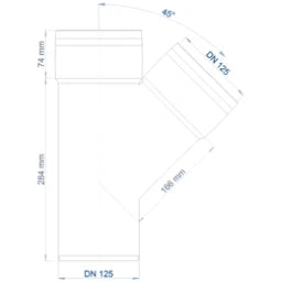 POLOPLAST PO Abzweig POLO-KAL XS DN 125/125/45Grad – 102239
