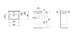 LAUFEN Laufen Lua Handwaschbecken unterbaufähig 81508.1 450x340 1HL mÜL weiß – H8150810001041