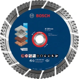 BOSCH POWER TOOLS EXPERT MultiMaterial Diamanttrennscheibe n, 230 x 22,23 x 2,4 x 15 mm – 2 608 900 663