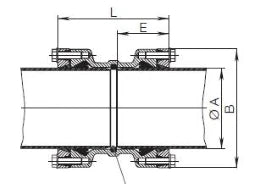HAWLE System2000-Verbinder Fig.0430 PN10/16 schubges.f.PE/PVC AD 180/180 mm – 5013041