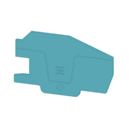 WEIDMÜLLER Abschlussplatte (Klemmen), blau, Höhe: 7 5.44 mm, Breite: 2.1 mm, V-0, Wemid – 2668830000