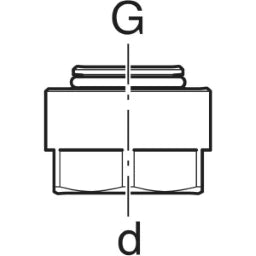 GEBERIT GE FlowFit Eurokonusverschraubung MS d20 mm x G3/4, vernickelt – 619.056.00.1