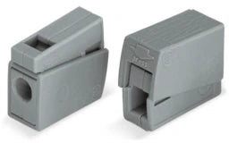 WAGO Leuchtenklemme 1-polig mit Drücker max. 2,5 mm², grau – 224-101