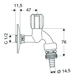 SCHELL SCHELL Auslaufventil COMFORT 1/2" chrom – 03 351 06 99