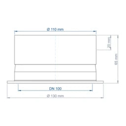 POLOPLAST PO Schalungshilfe für Deckendose POLO-KWL DN 100, Verteilsystem DN 75 – 01714