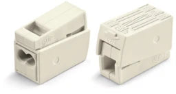WAGO Leuchtenklemme 2-polig mit Drücker max. 2,5 mm², grau – 224-112