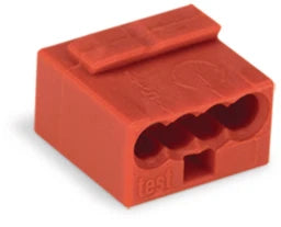 WAGO MICRO Verbindungsklemme 4-polig max. 0,8 mm², rot – 243-804