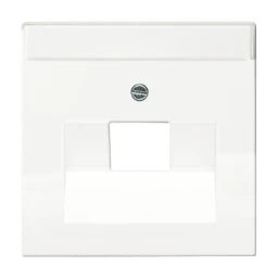 BUSCH-JAEGER Zentralscheibe 1-fach für RJ45 Dosen div. Flächenprogramme, studioweiß – 2CKA001710A3165