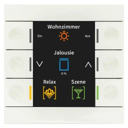 MDT Taster Smart 86 mit Farbdisplay, Kunststoff, Reinweiß glänzend – BE-TAS86.02