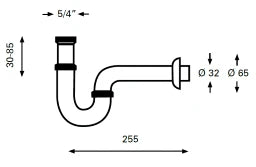 FERTINGER RF WT-Röhrensifon 5/4" – RF72R