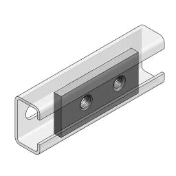 MEFA Gewindeplatte 2-Loch, M10 vierkant 65x30 mm gvz – 0816092