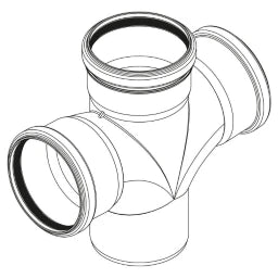 REHAU RAUPIANO PLUS Doppelabzweig DN 110/110/110, 87 Grad – 11215541001