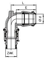 HAWLE ZAK 46 ISO.Winkeldrehsteckfitting Fig.6465 90Gr.f.PE-Rohr 63 mm – 5014398