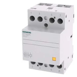 SIEMENS INSTA-Schütz mit 4 Schließern Kontakt fü r AC 230V, 400V 63A Ansteuerung AC 230V – 5TT50500