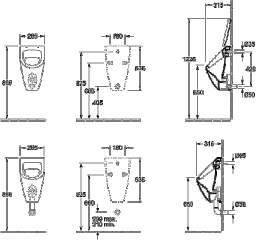 VILLEROY&BOCH V&B Subway Absaug-Urinal für Deckel weiß – 75130101