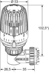 HEIMEIER Heimeier Thermostatkopf - WK mit Fühler – 7300-00.500