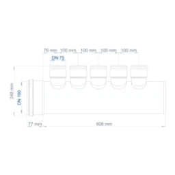 POLOPLAST PO Lüftungsverteiler kompakt POLO-KWL DN 160/10x75 – 03045