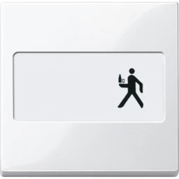MERTEN Wippe mit Schriftfeld, polarweiß glänzen d, System M – 432319