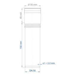POLOPLAST PO Steckmuffenrohr POLO-KAL XS DN 50/150 – 102020