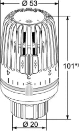 HEIMEIER Heimeier Thermostatkopf - VK mit Fühler – 9710-24.500