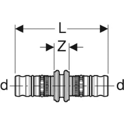 GEBERIT GE Mepla Kupplung Messing d20mm – 612.505.00.5
