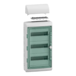 SCHNEIDER ELECTRIC Verteiler für Reiheneinbaugeräte, Mureva Feuchtraumverteilertechnik, 3x12 reihen, – 13435DE