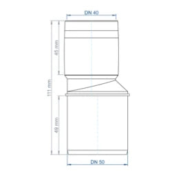 POLOPLAST PO Übergangsrohr POLO-KAL XS DN 50/40 – 102282