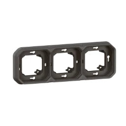 LEGRAND FR UP 3-fach horizontal und vertikal Tra gring, in der Farbe: Anthrazit – 069608L
