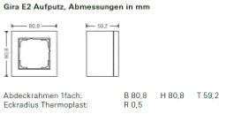 GIRA AP-Gehäuse 2f + Rahmen E2 Reinweiß – 106229