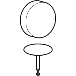 GEBERIT GE Fertigbauset Badewannenablauf d52mm, mit Drehbetaetigung, chrom – 150.281.21.1