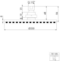 STEINBERG Steinberg Regenbrause Ø 250x8 mm – 100 1686