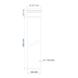 POLOPLAST PO Steckmuffenrohr POLO-KAL NG DN 200/1000 – 02951