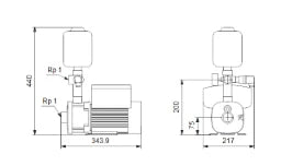 GRUNDFOS Druckerhöhungsanlage CMBE3-62 – 98374701