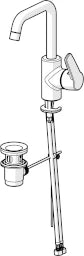 HANSA Hansa Polo Neu WT-Armatur Seitenbedient mit Ablaufgarnitur, chrom – 5155 2293