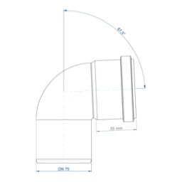 POLOPLAST PO Bogen POLO-KAL NG DN 75/87Grad – 02134