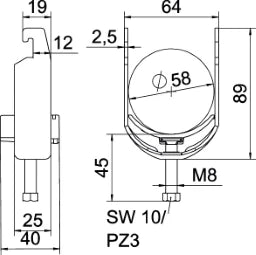 OBO Bügelschelle 2056 52-58mm Stahl tauchfeu erverzinkt – 1186756