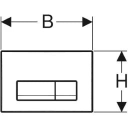 GEBERIT GE Betaetigungsplatte Delta50, 2-Mengen Kunststoff weiss, square – 115.105.11.5